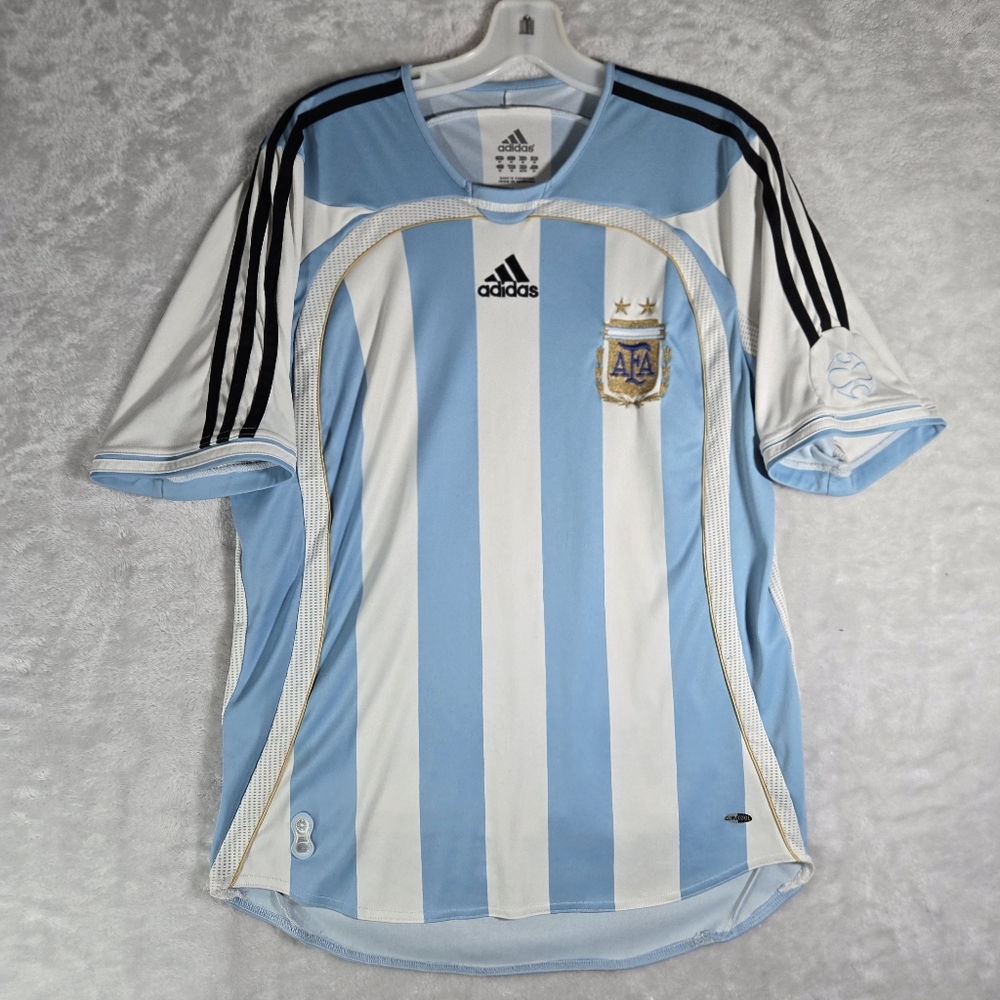 Adidas 2007 Argentina AEA Clima Cool Soccer Jersey Rare Retro Size M Medium Blue